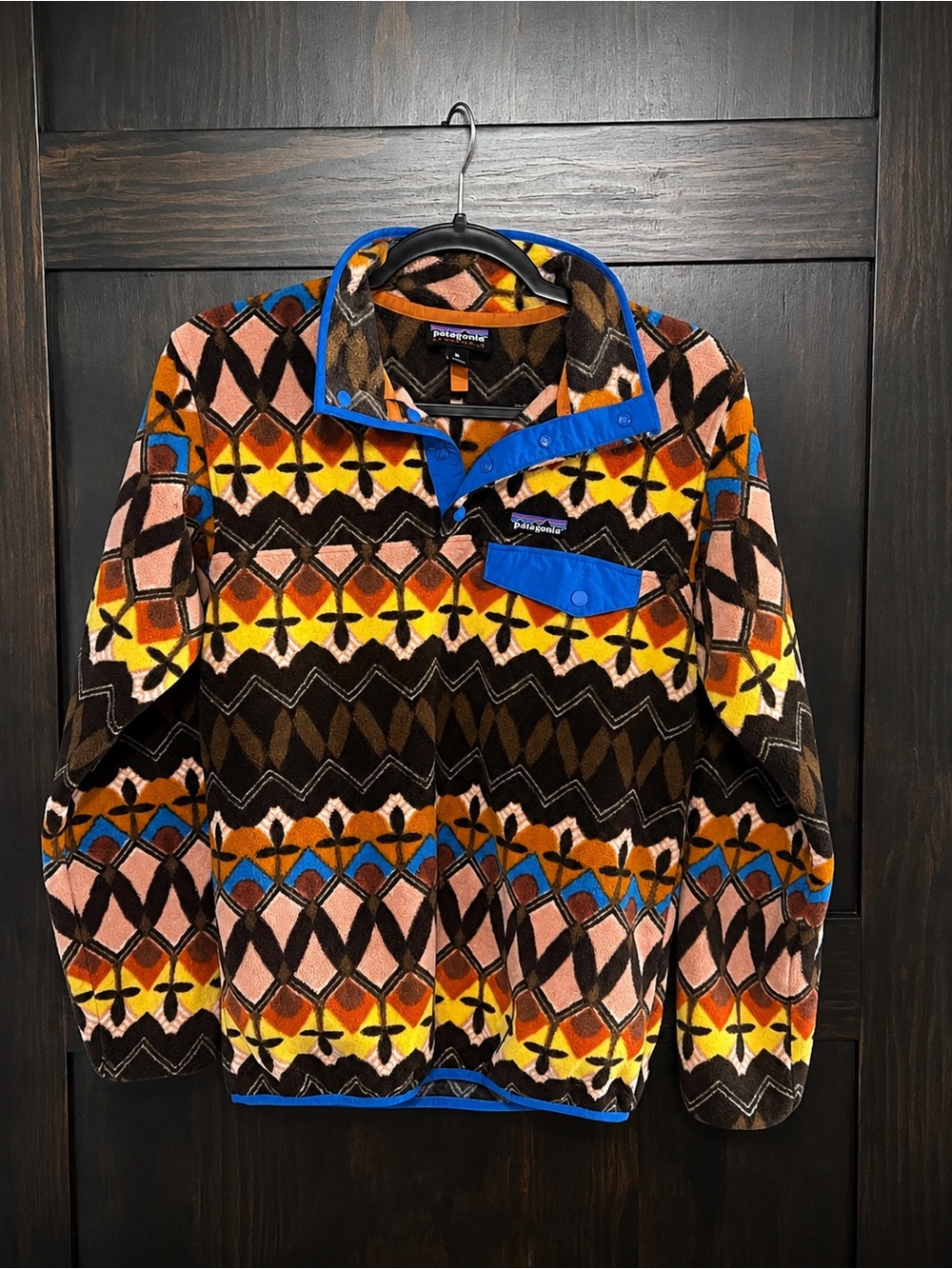 Patagonia Synchilla Multicolor Patterned Snap-T Fleece Jacket